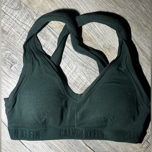 BRAND NEW Calvin Klein Lightly Lined Bralette - Deep Green, NWT, Size Small